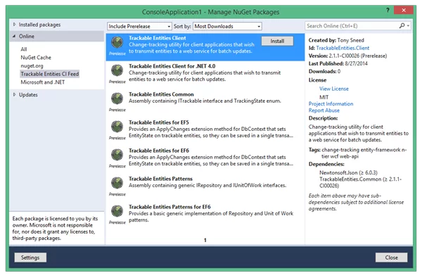 trackable-ci-packages