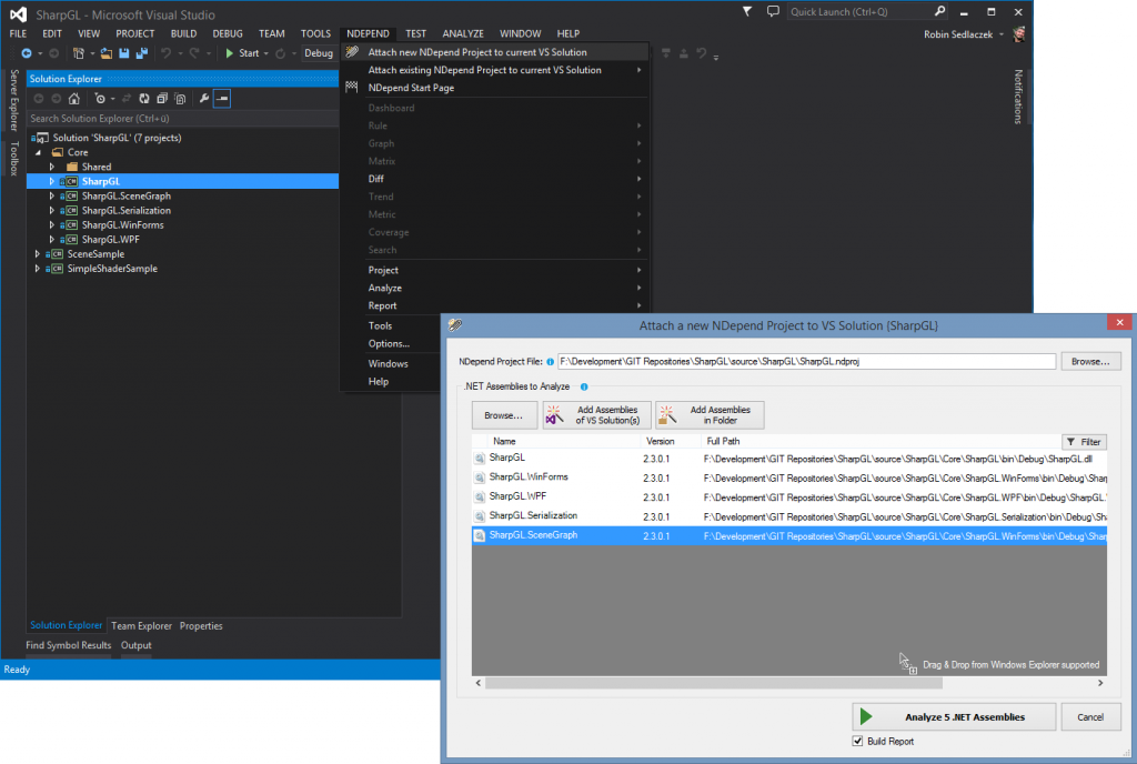 NDepend Dashboard