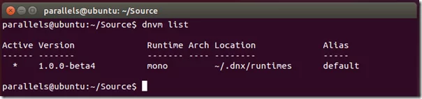 dnvm-list-linux