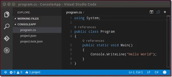 vscode-console-linux
