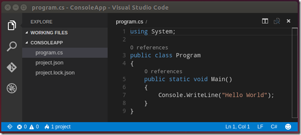 vscode-console-linux